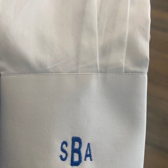 Circle of Gentlemen	Mens White collared long sleeve button down dress shirt w - Picture 5 of 7